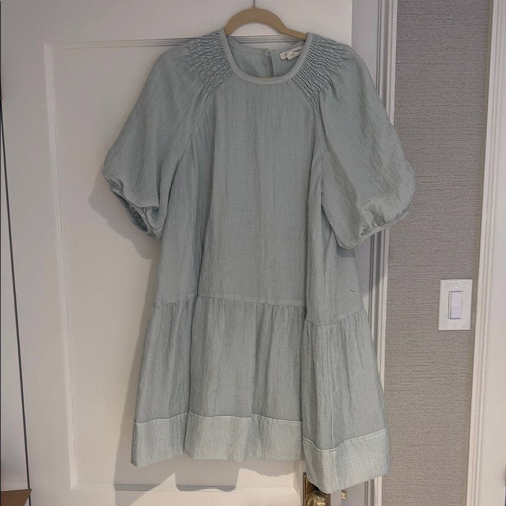 Light Blue Smocked Dress